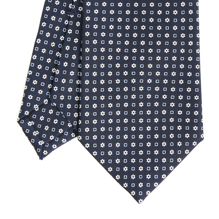 CRAVATTA SARTORIALE CLASSICA IN SETA BLU SCURO
