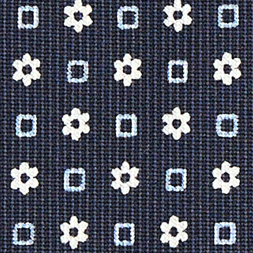 CRAVATTA SARTORIALE CLASSICA IN SETA BLU SCURO