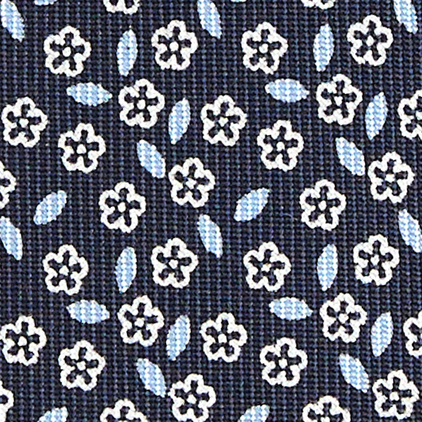 CRAVATTA SARTORIALE CLASSICA IN SETA BLU SCURO