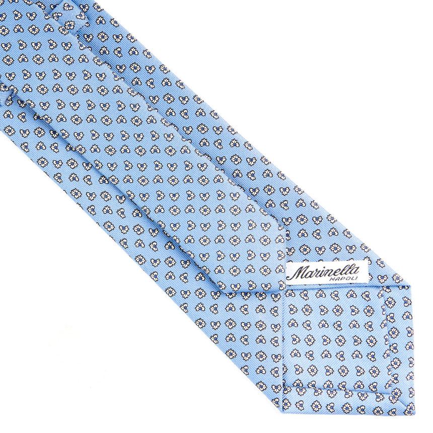 CRAVATTA SARTORIALE CLASSICA IN SETA AZZURRA