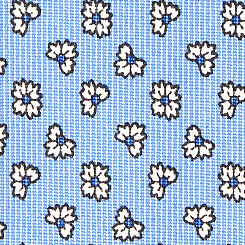 CRAVATTA SARTORIALE CLASSICA IN SETA AZZURRA