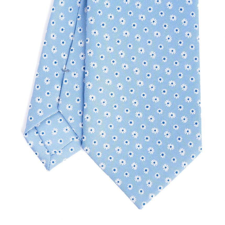 CRAVATTA SARTORIALE CLASSICA IN SETA AZZURRA