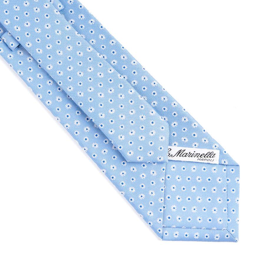CRAVATTA SARTORIALE CLASSICA IN SETA AZZURRA
