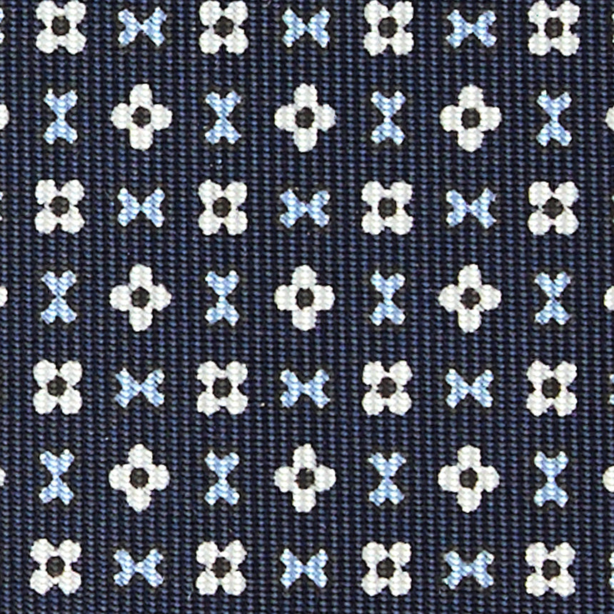 CRAVATTA SARTORIALE CLASSICA IN SETA BLU SCURO