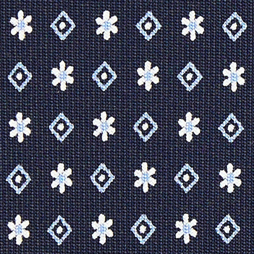 CRAVATTA SARTORIALE CLASSICA IN SETA BLU SCURO
