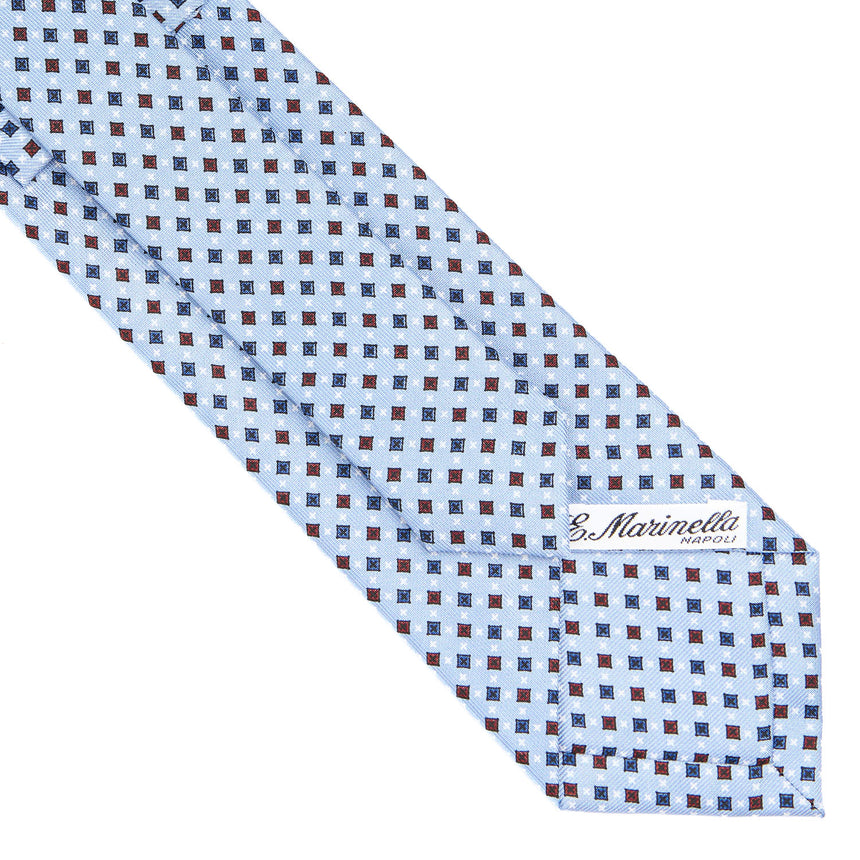 CRAVATTA SARTORIALE CLASSICA IN SETA AZZURRA