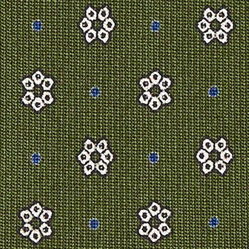 CRAVATTA SARTORIALE CLASSICA IN SETA VERDE OLIVA