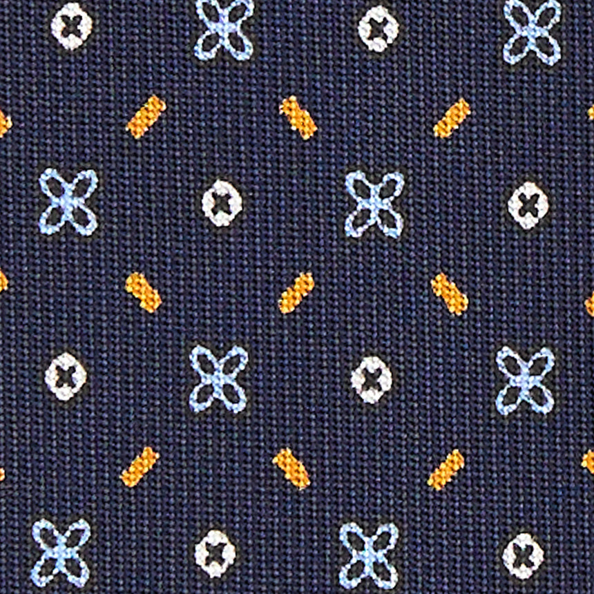 CRAVATTA SARTORIALE CLASSICA IN SETA BLU SCURO