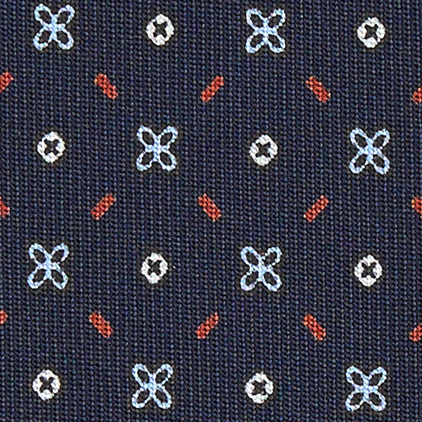 CRAVATTA SARTORIALE CLASSICA IN SETA BLU SCURO