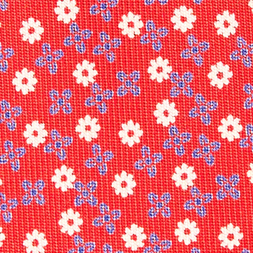 RED SARTORIAL CLASSIC SILK TIE