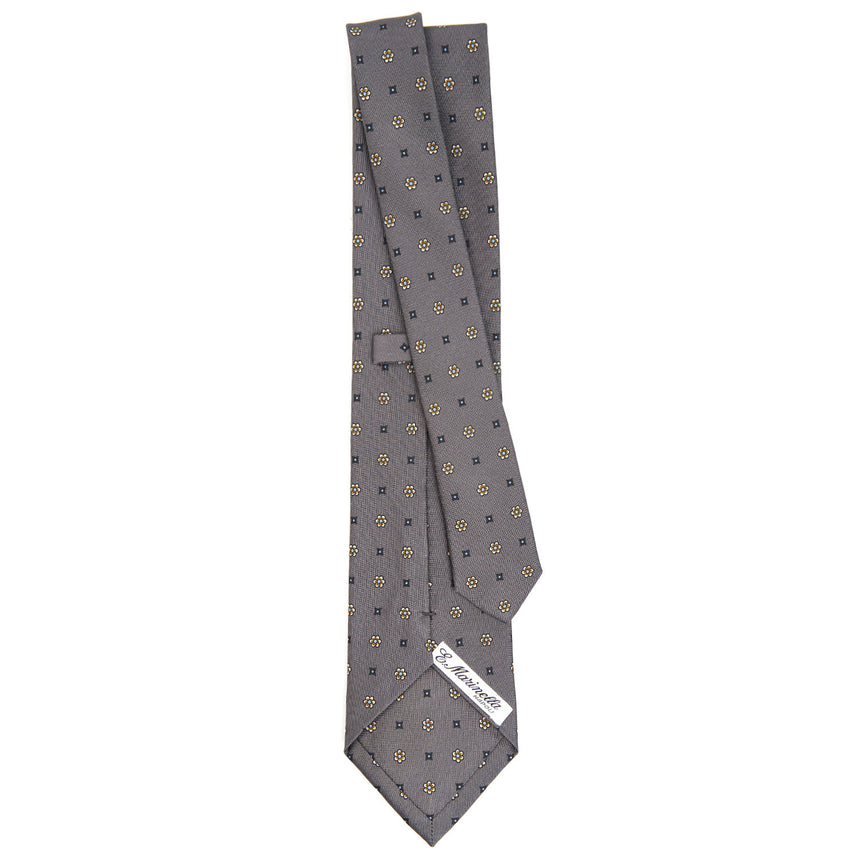 CRAVATTA SARTORIALE CLASSICA IN SETA GRIGIO SCURO