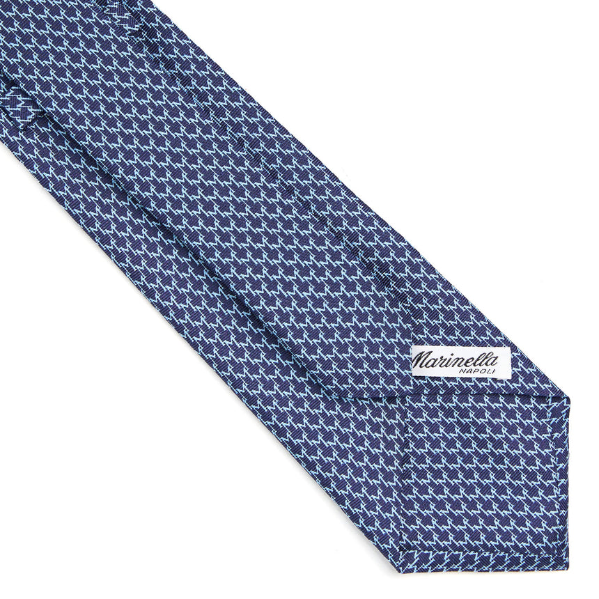 DARK BLUE SARTORIAL PRINTED SILK TIE