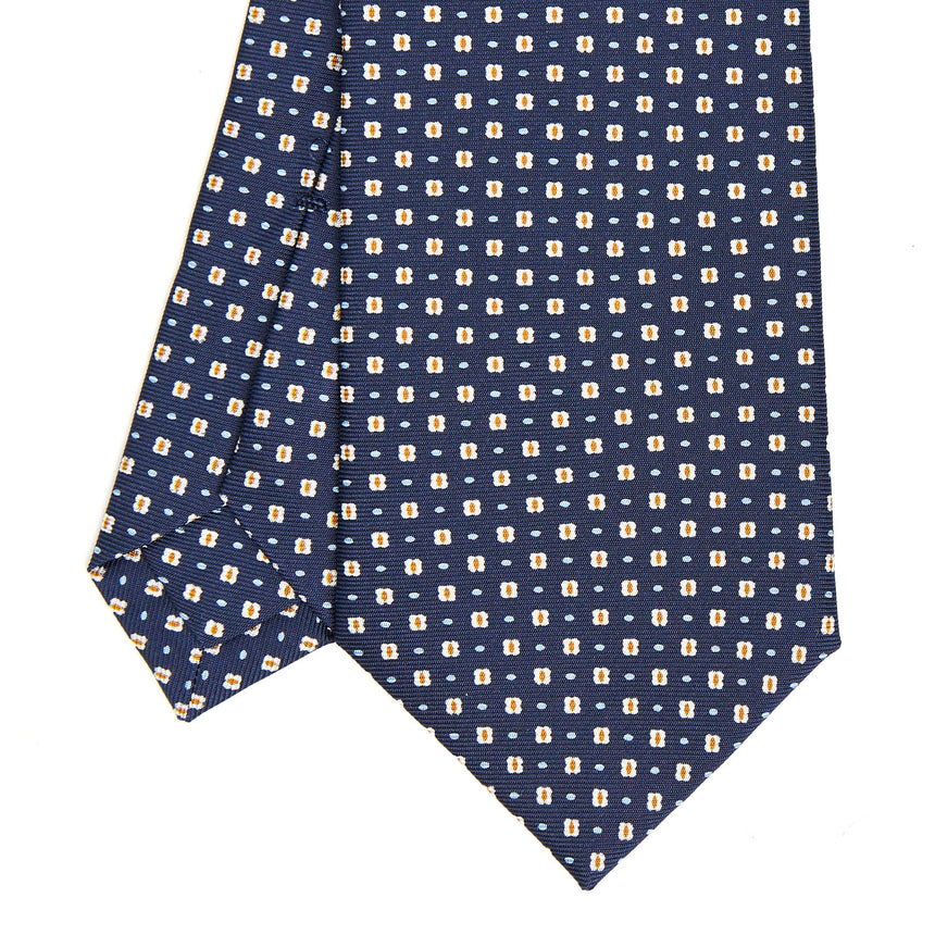 CRAVATTA SARTORIALE CLASSICA IN SETA BLU SCURO