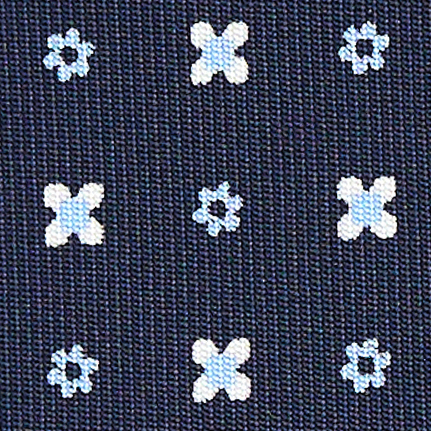CRAVATTA SARTORIALE CLASSICA IN SETA BLU SCURO
