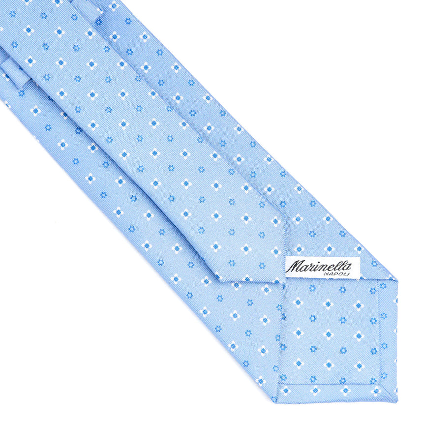 CRAVATTA SARTORIALE CLASSICA IN SETA AZZURRA