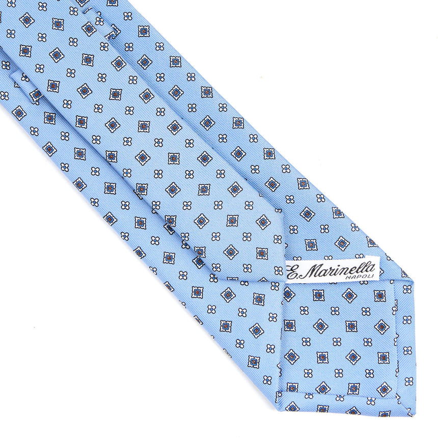 CRAVATTA SARTORIALE CLASSICA IN SETA AZZURRA