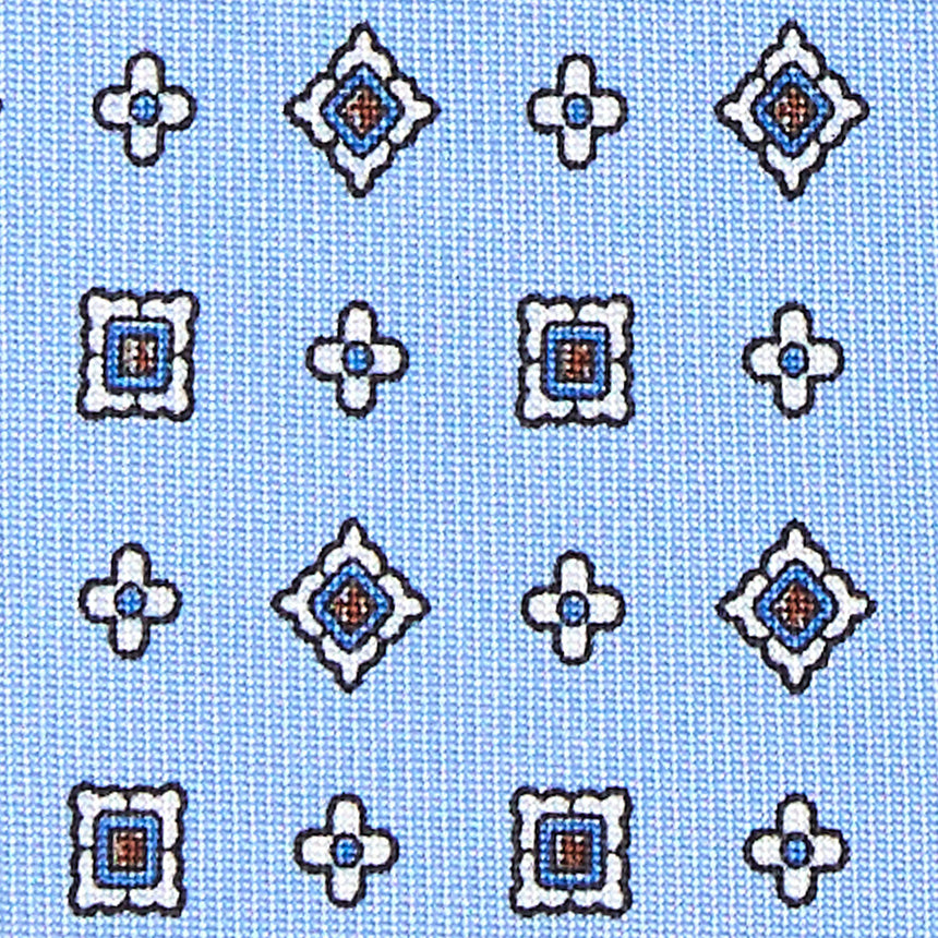 CRAVATTA SARTORIALE CLASSICA IN SETA AZZURRA