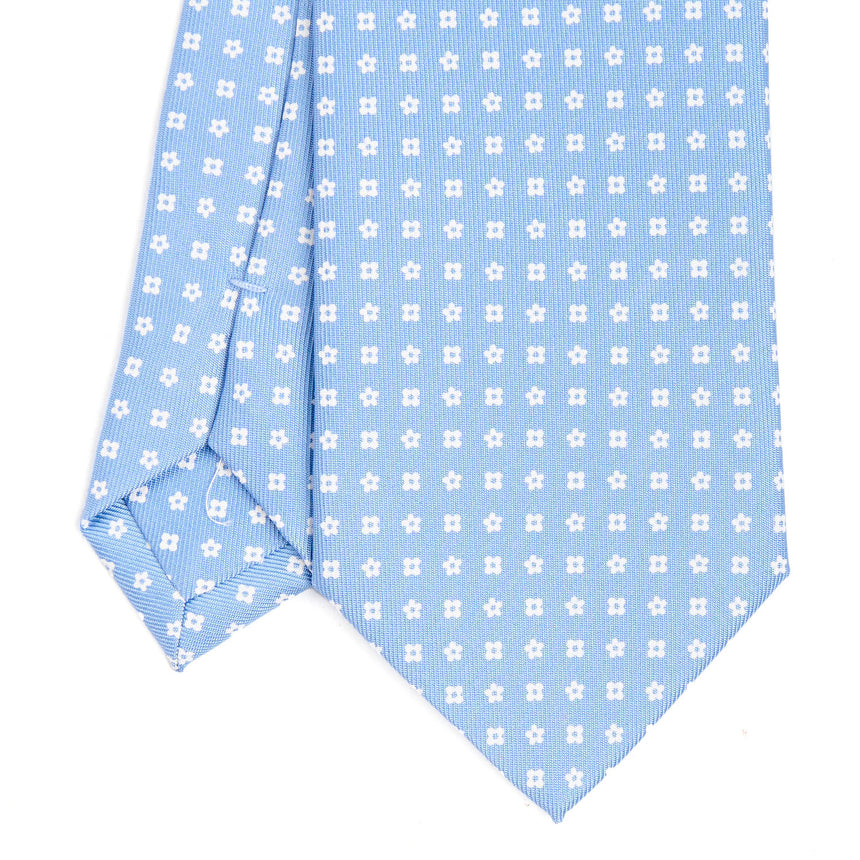 CRAVATTA SARTORIALE CLASSICA IN SETA AZZURRA