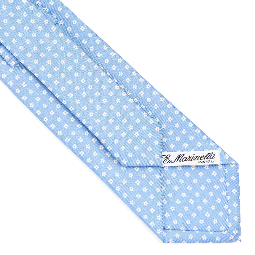 CRAVATTA SARTORIALE CLASSICA IN SETA AZZURRA