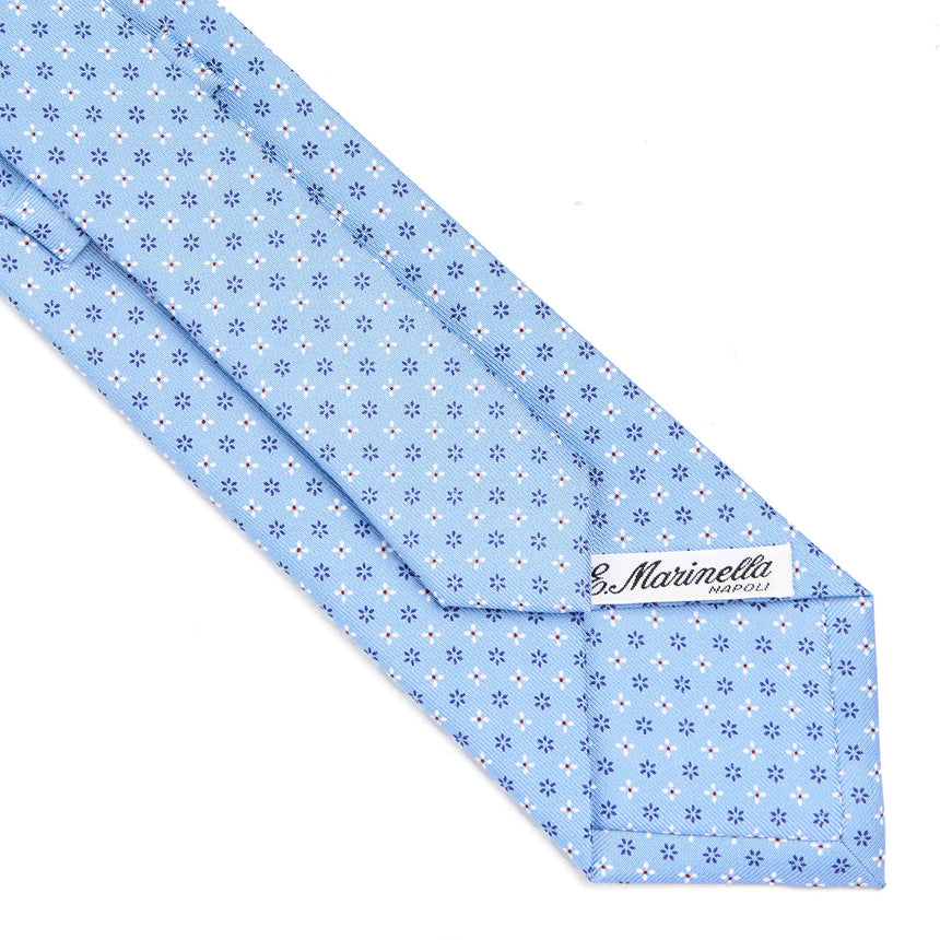 CRAVATTA SARTORIALE CLASSICA IN SETA AZZURRA