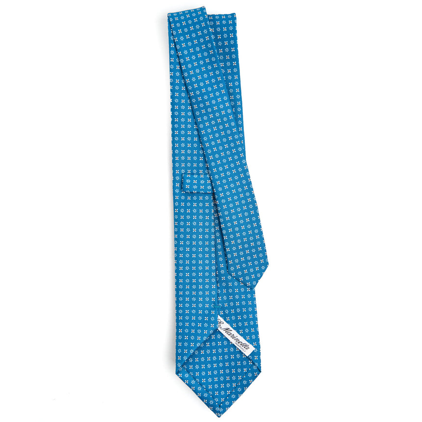 CRAVATTA SARTORIALE CLASSICA IN SETA BLU MEDIO