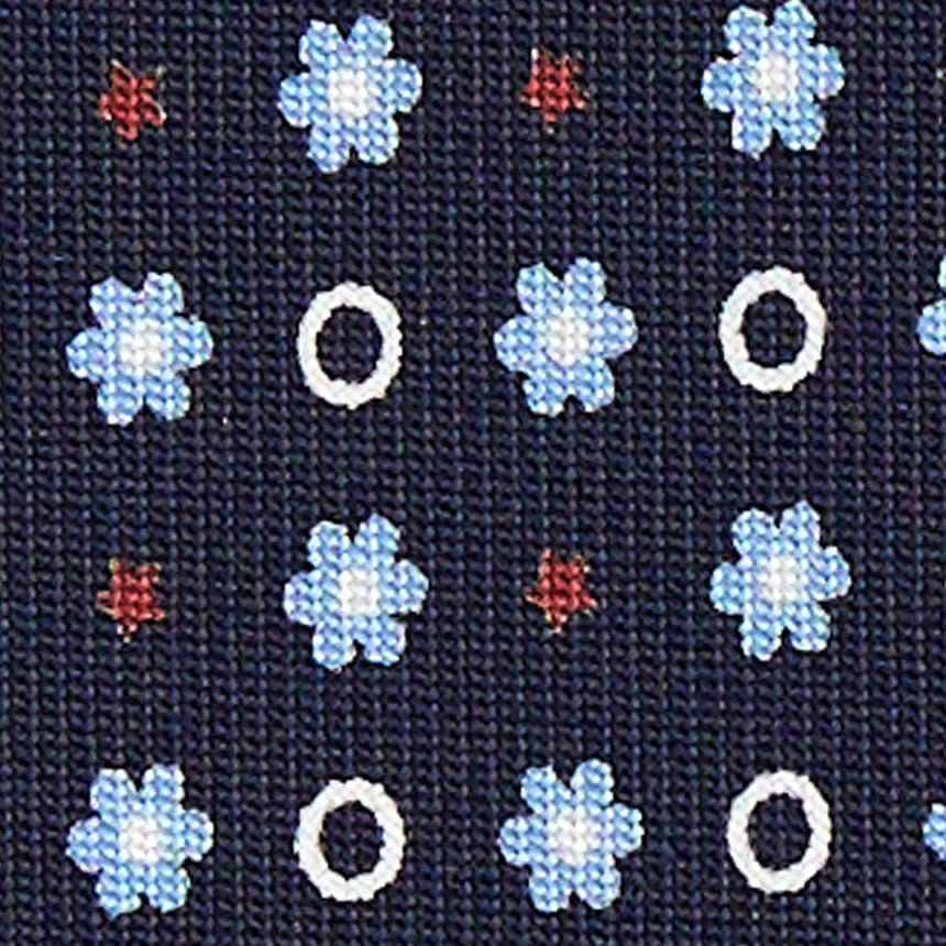 CRAVATTA SARTORIALE CLASSICA IN SETA BLU SCURO