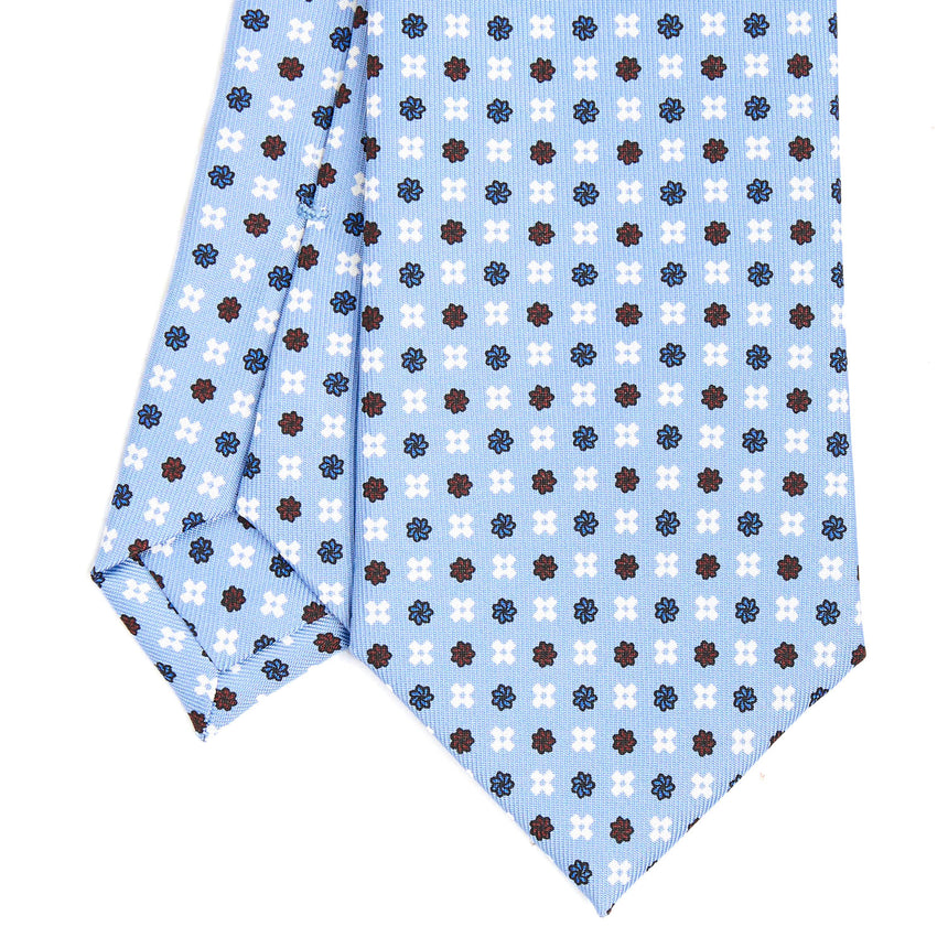 CRAVATTA SARTORIALE CLASSICA IN SETA AZZURRA