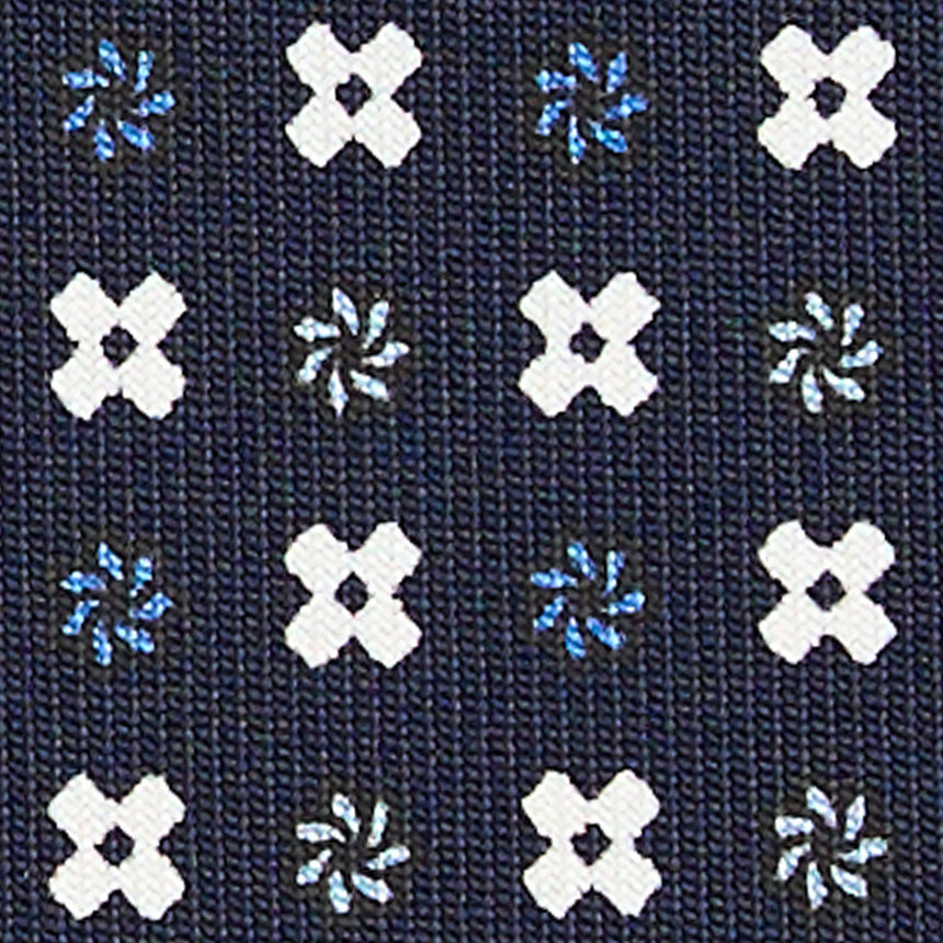 CRAVATTA SARTORIALE CLASSICA IN SETA BLU SCURO