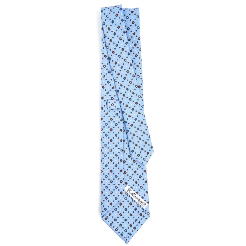CRAVATTA SARTORIALE CLASSICA IN SETA AZZURRA