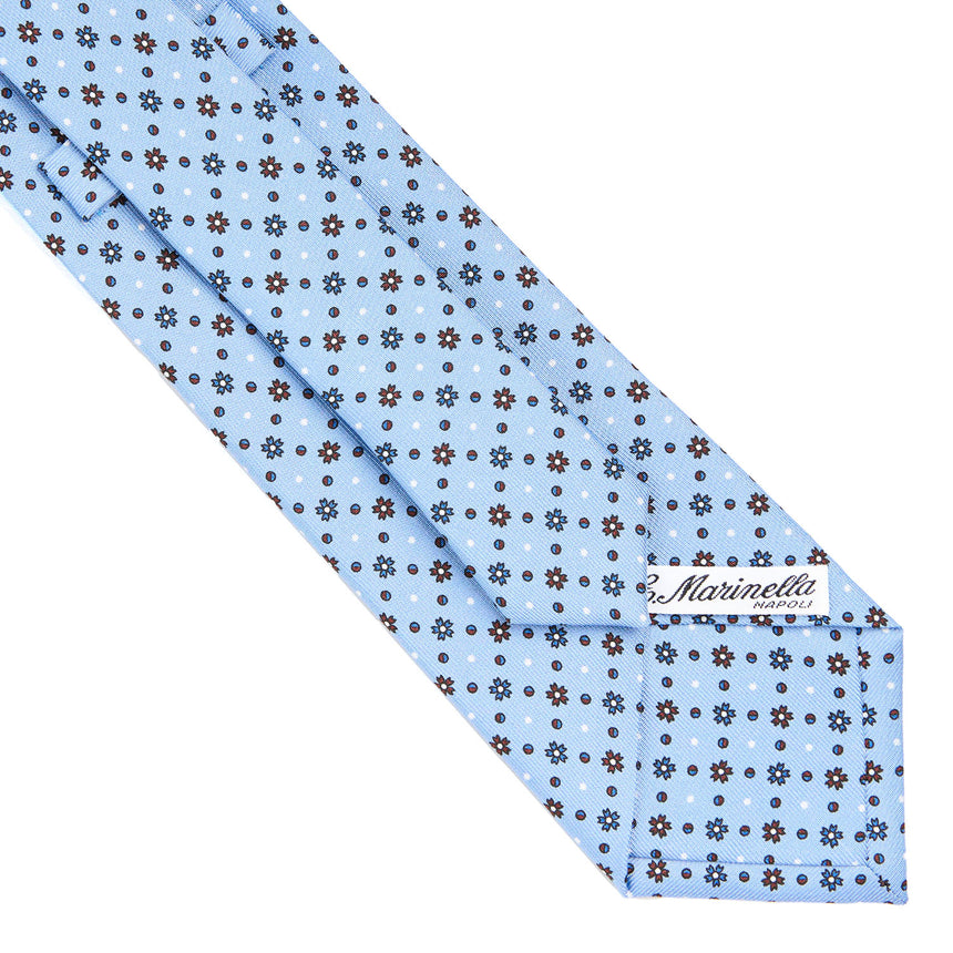 CRAVATTA SARTORIALE CLASSICA IN SETA AZZURRA