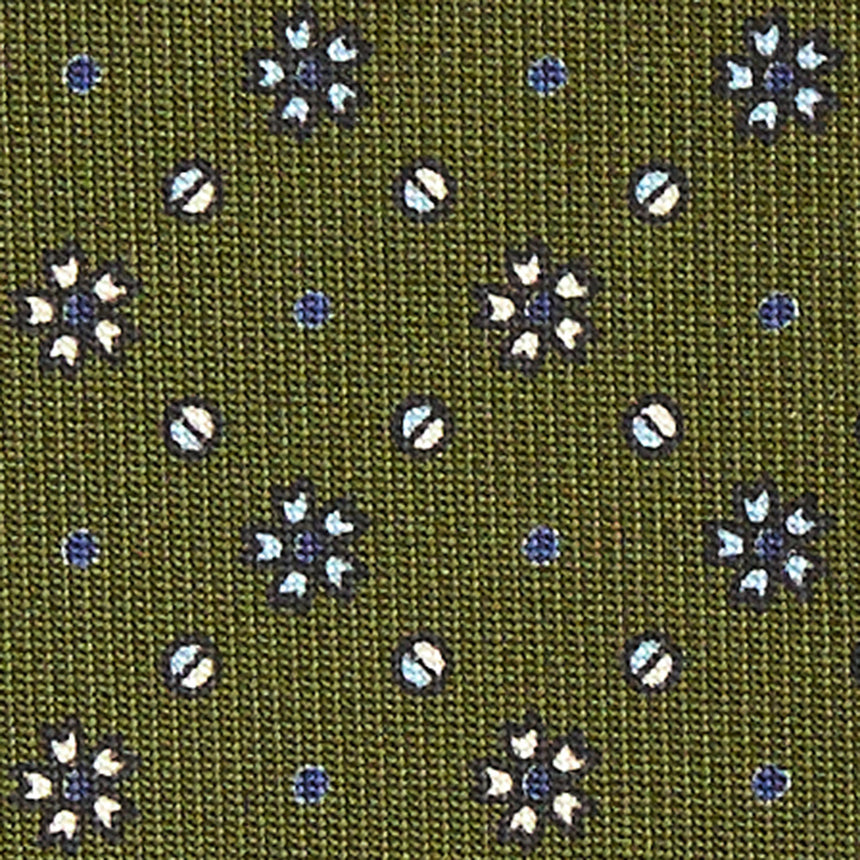 OLIVE GREEN CLASSIC SILK TIE