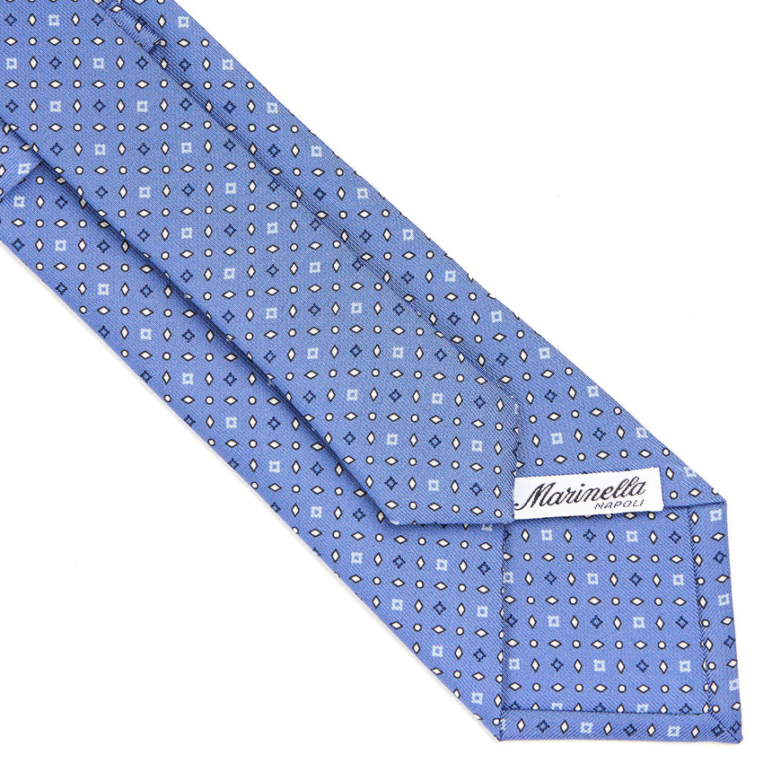 CRAVATTA SARTORIALE CLASSICA IN SETA AZZURRO POLVERE