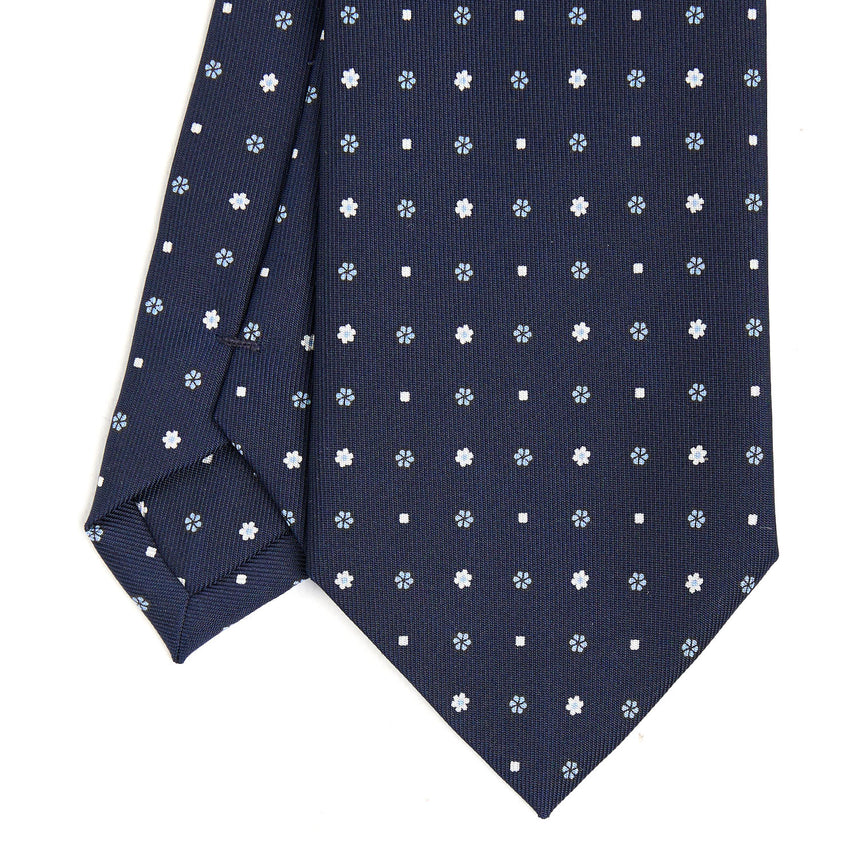 CRAVATTA SARTORIALE CLASSICA IN SETA BLU SCURO