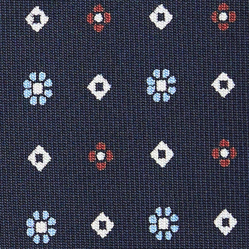 CRAVATTA SARTORIALE CLASSICA IN SETA BLU SCURO