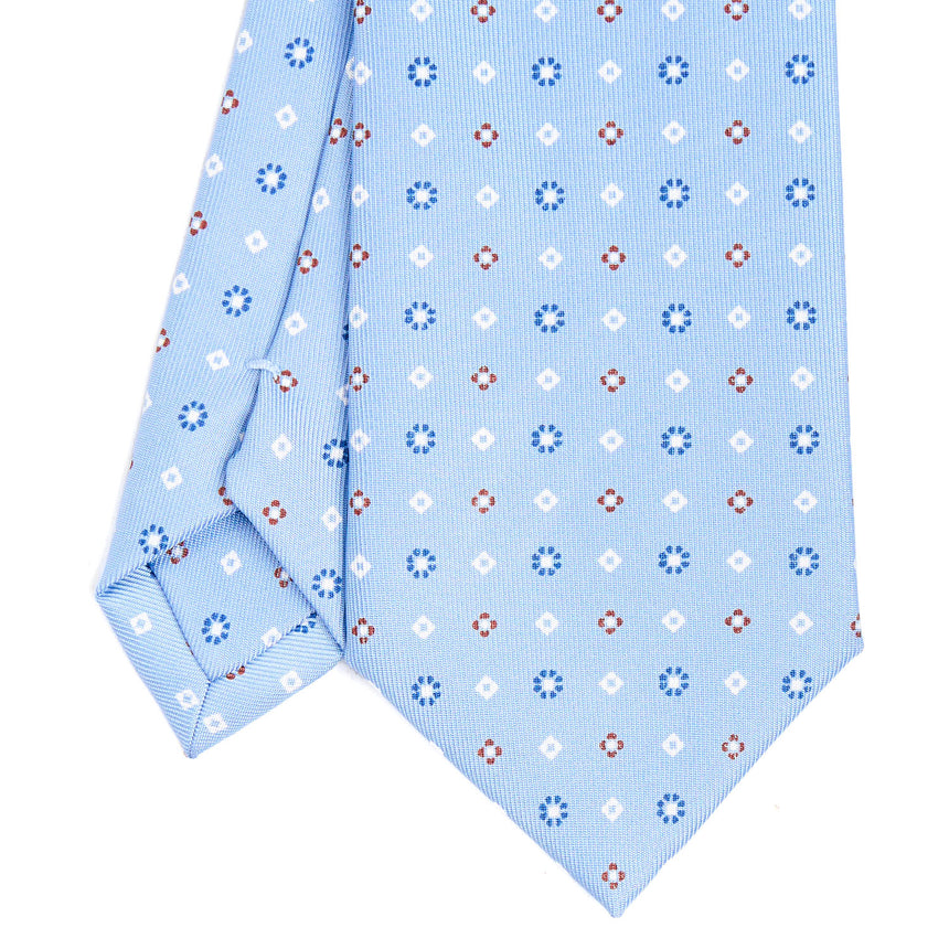 CRAVATTA SARTORIALE CLASSICA IN SETA AZZURRA