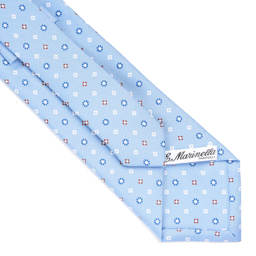 CRAVATTA SARTORIALE CLASSICA IN SETA AZZURRA