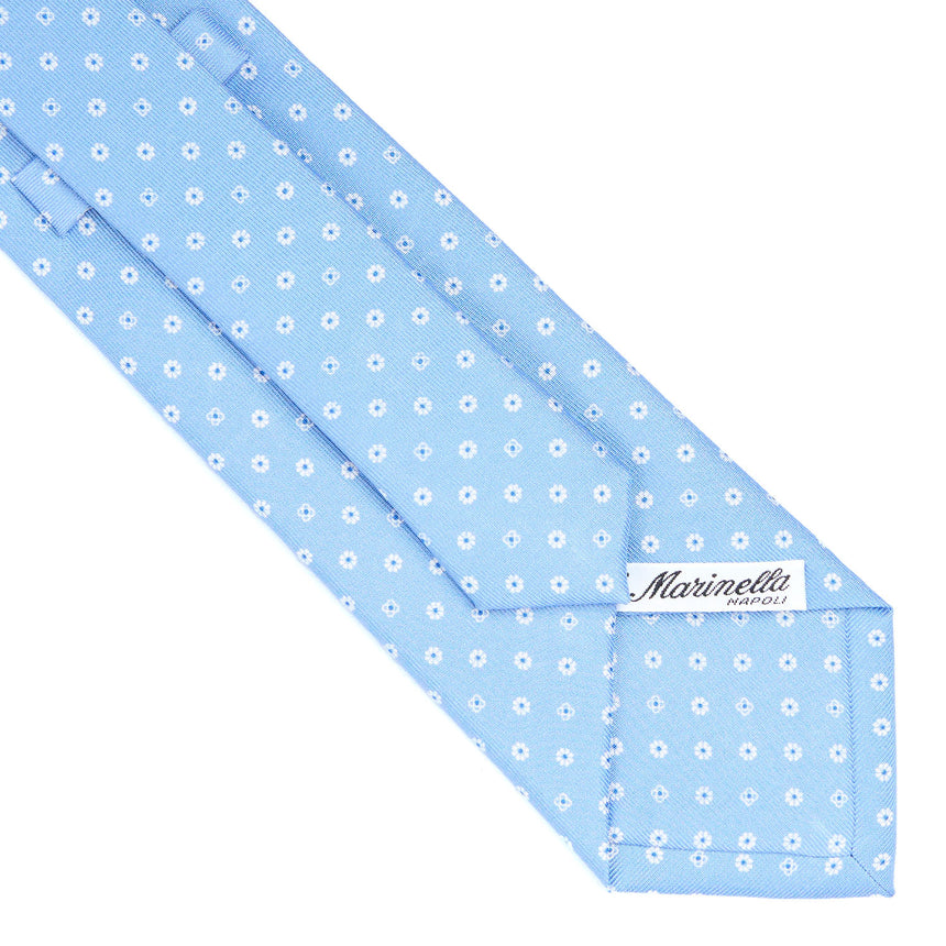 CRAVATTA SARTORIALE CLASSICA IN SETA AZZURRA