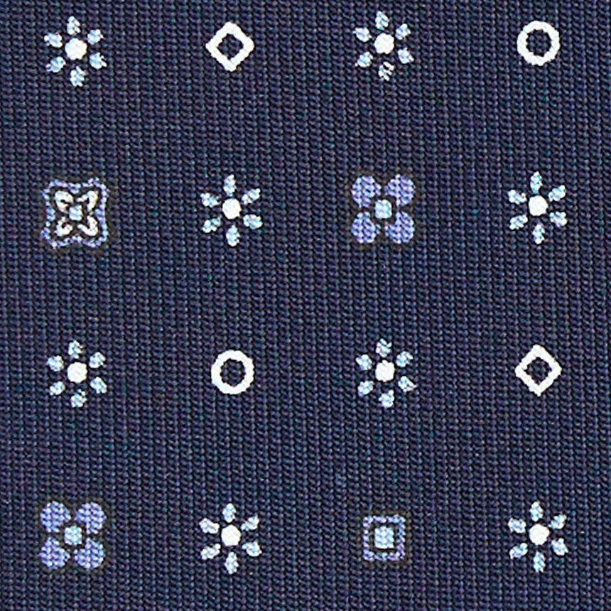 CRAVATTA SARTORIALE CLASSICA IN SETA BLU SCURO