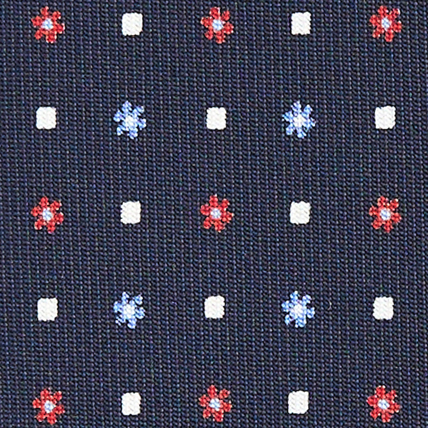 CRAVATTA SARTORIALE CLASSICA IN SETA BLU SCURO