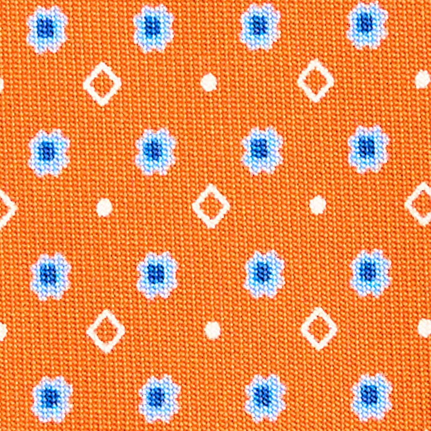 CRAVATTA SARTORIALE CLASSICA IN SETA ARANCIONE