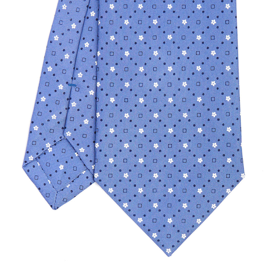CRAVATTA SARTORIALE CLASSICA IN SETA AZZURRO POLVERE