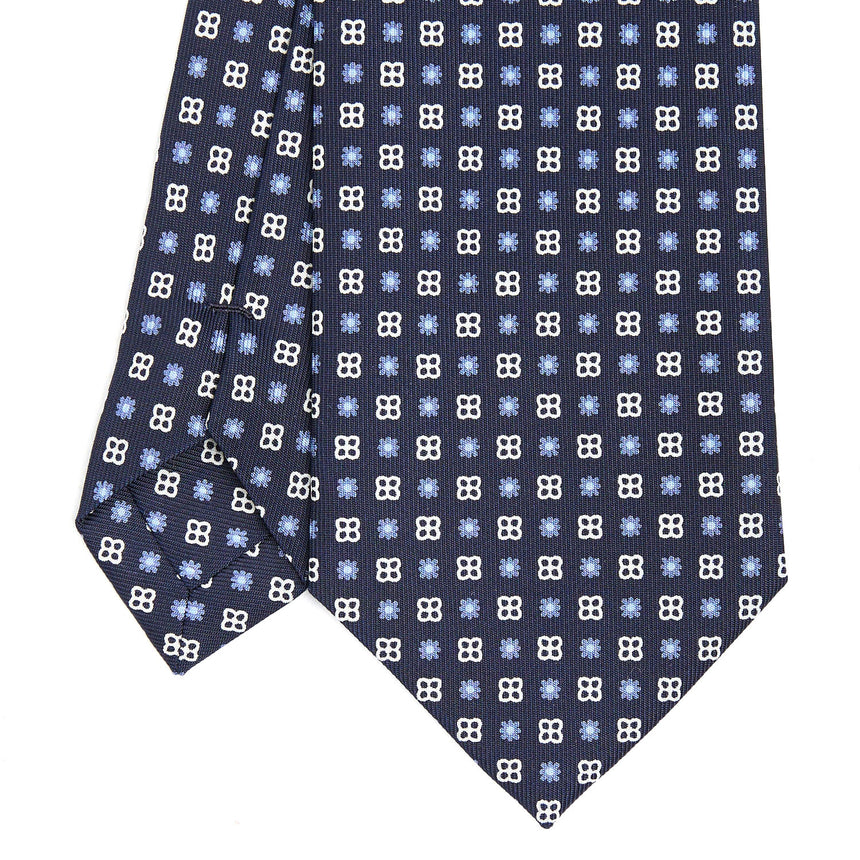 CRAVATTA SARTORIALE CLASSICA IN SETA BLU SCURO
