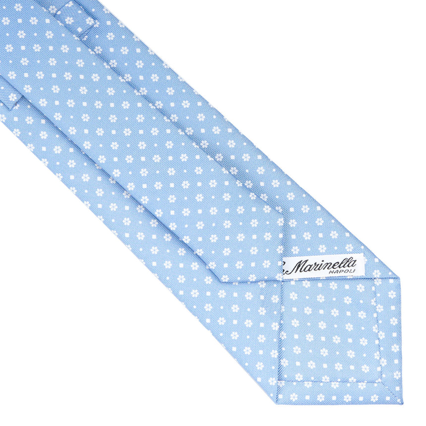 CRAVATTA SARTORIALE CLASSICA IN SETA AZZURRO