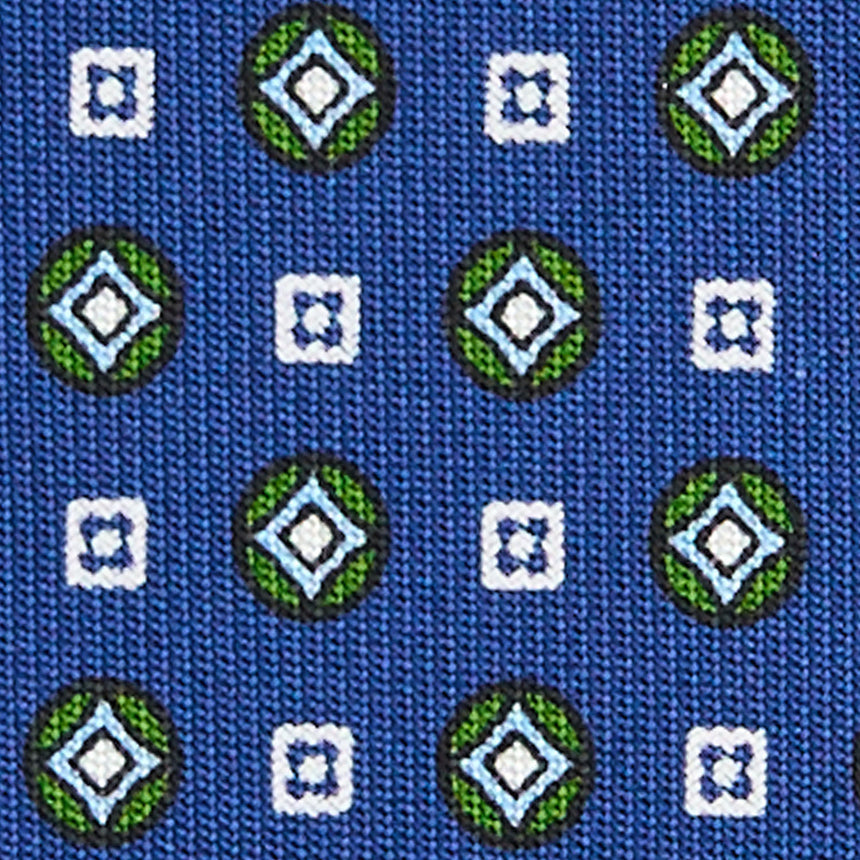 CRAVATTA SARTORIALE CLASSICA IN SETA BLU MEDIO