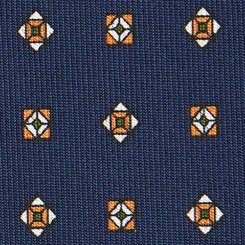 CRAVATTA SARTORIALE CLASSICA IN SETA BLU MEDIO