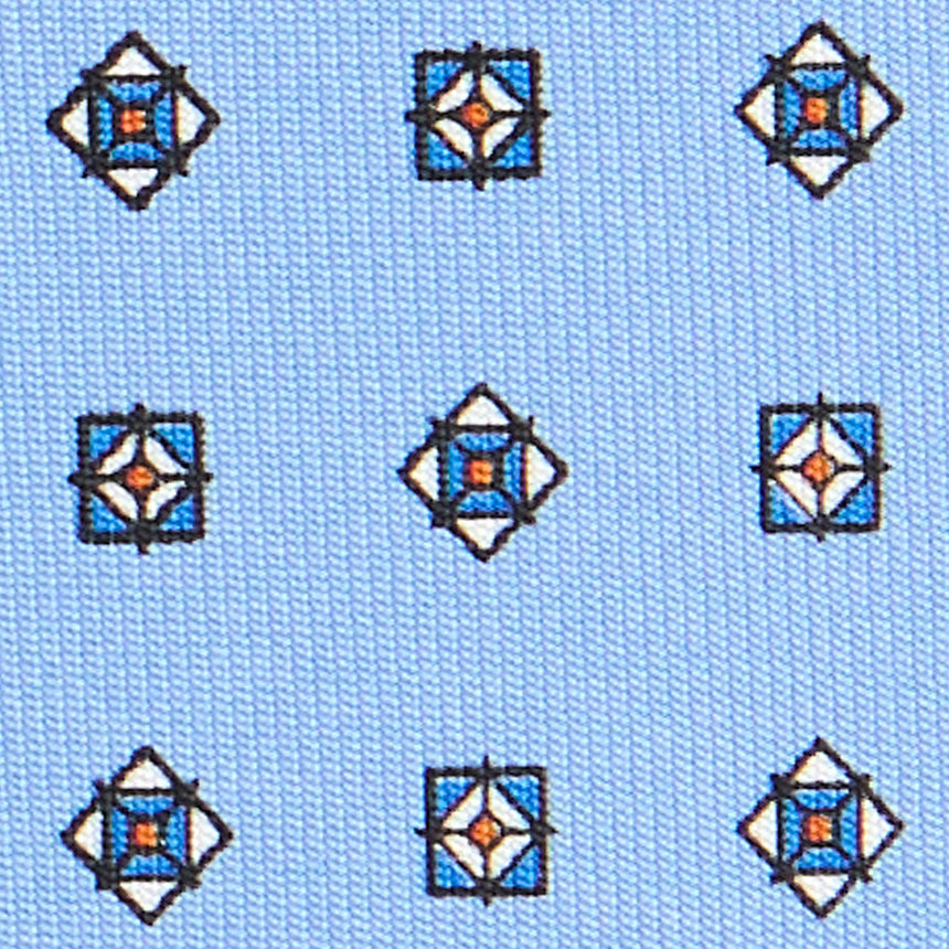 CRAVATTA SARTORIALE CLASSICA IN SETA AZZURRA