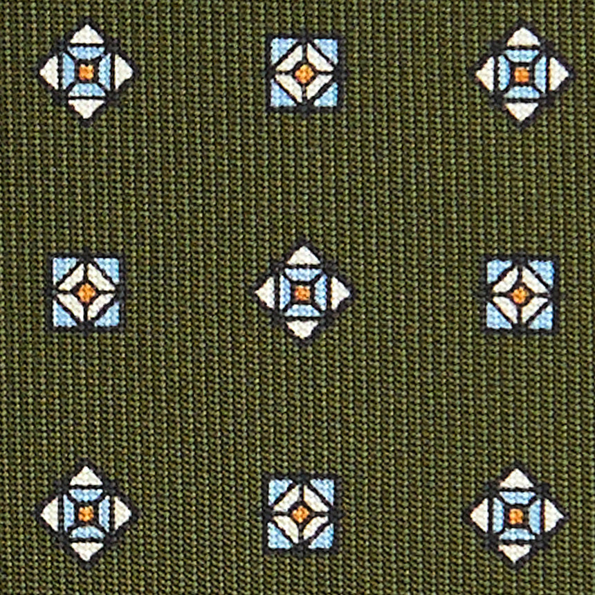 OLIVE GREEN CLASSIC SILK TIE
