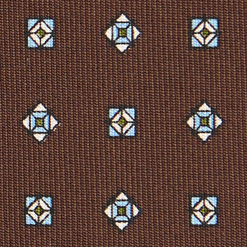 CRAVATTA SARTORIALE CLASSICA IN SETA MARRONE SCURO