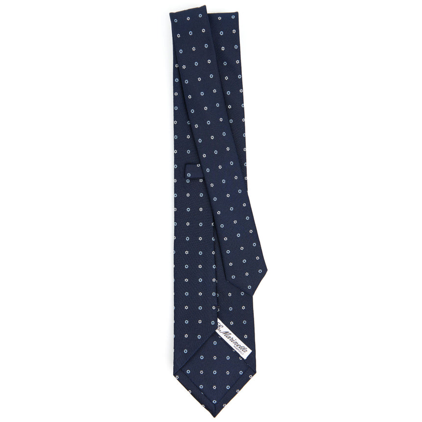 CRAVATTA SARTORIALE CLASSICA IN SETA BLU SCURO