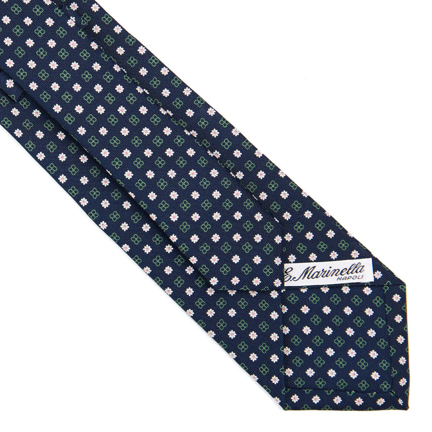 CRAVATTA SARTORIALE CLASSICA IN SETA BLU SCURO